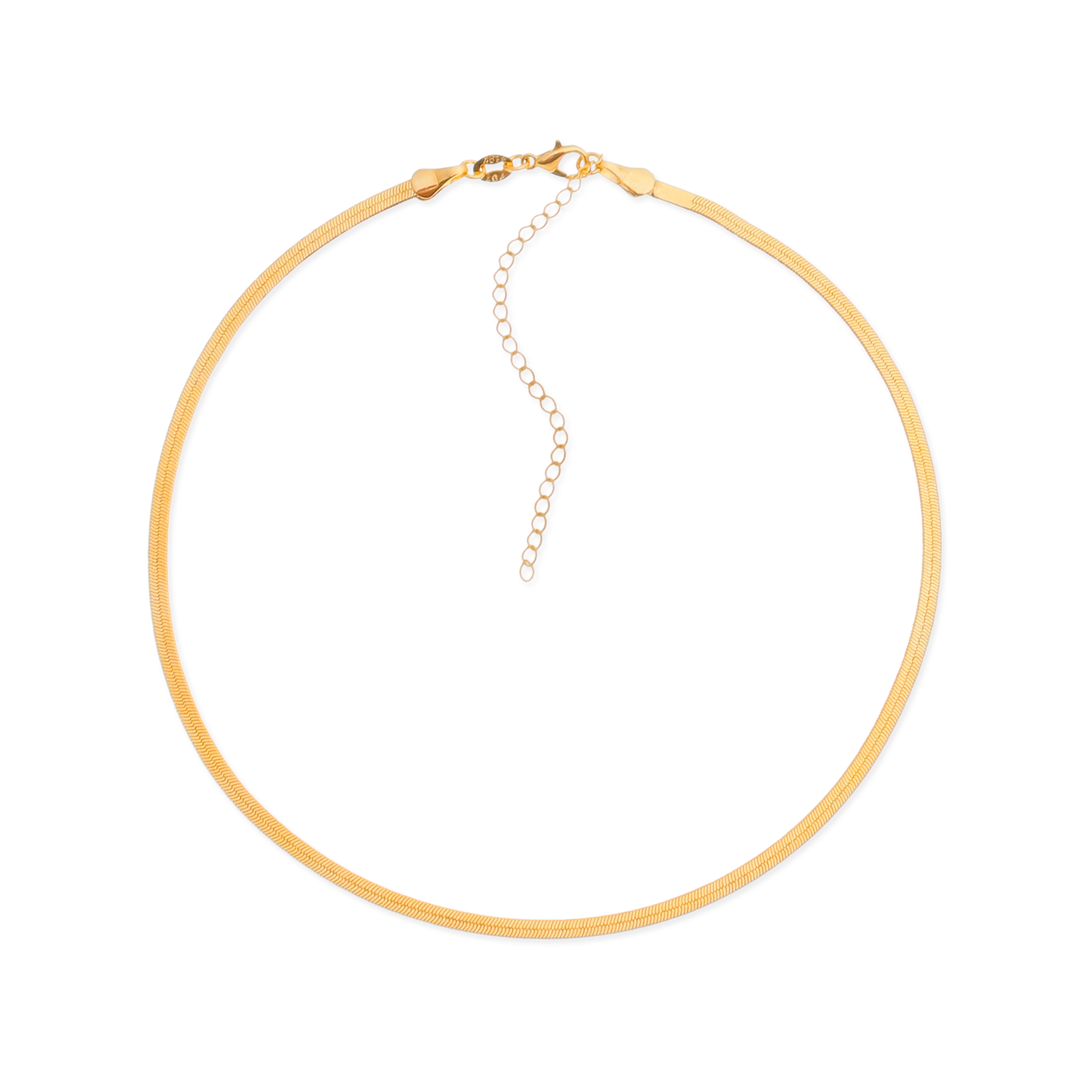 Colar Dourado Chocker de Fita Banhado a Ouro 24k