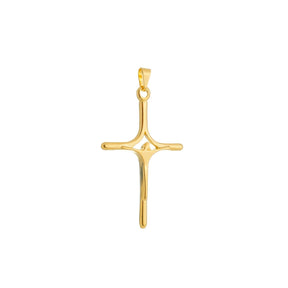 Pingente Dourado Crucifixo Banhado a Ouro 24k