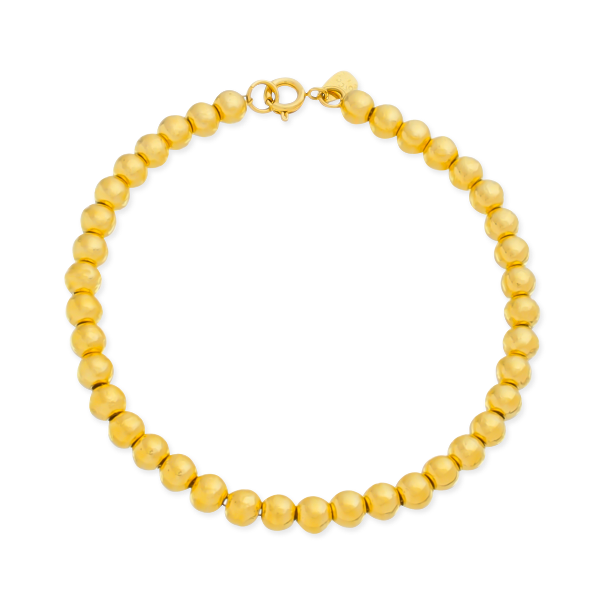 Pulseira Dourada de Bolinha Banhado a Ouro 24K