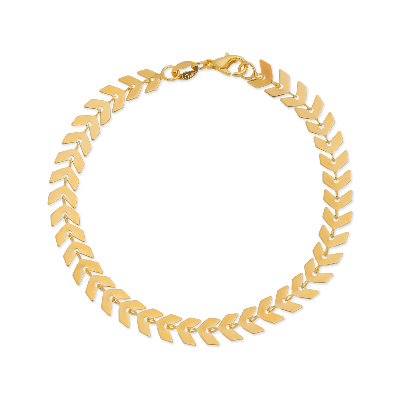 Pulseira Dourada de Seta Banhado a Ouro 24K