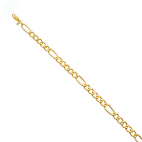 Pulseira Dourada Masculina Elo 5 por 1 Banhado a Ouro 24K